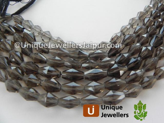 Smokey Faceted Bicone Beads
